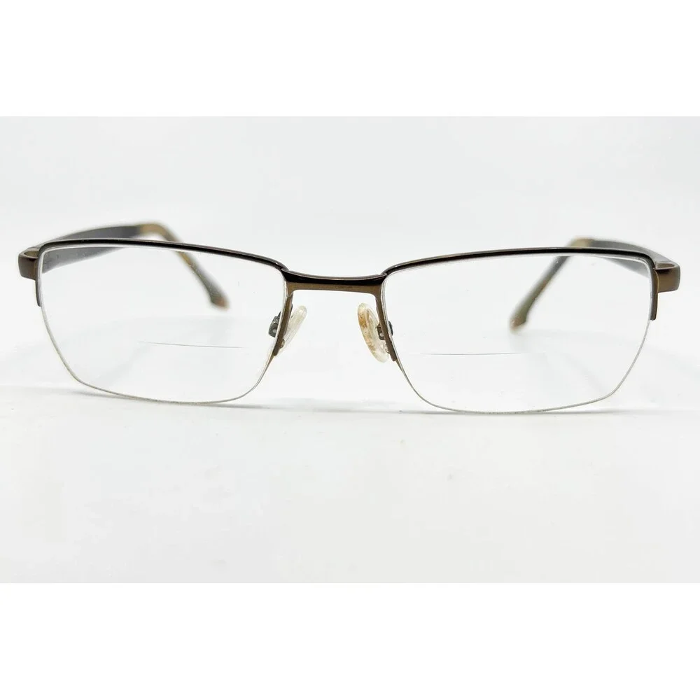 O'Neill Ono-Alto Eyeglasses Men Brown Semi Rimless Square 53-18-140
